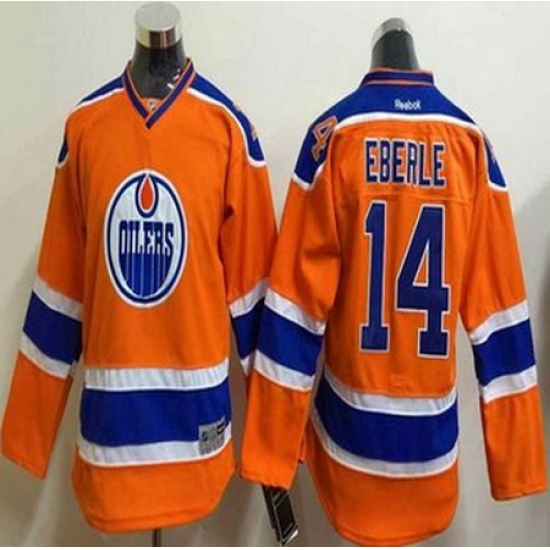 Youth Edmonton Oilers #14 Jordan Eberle Orange Stitched NHL Jersey
